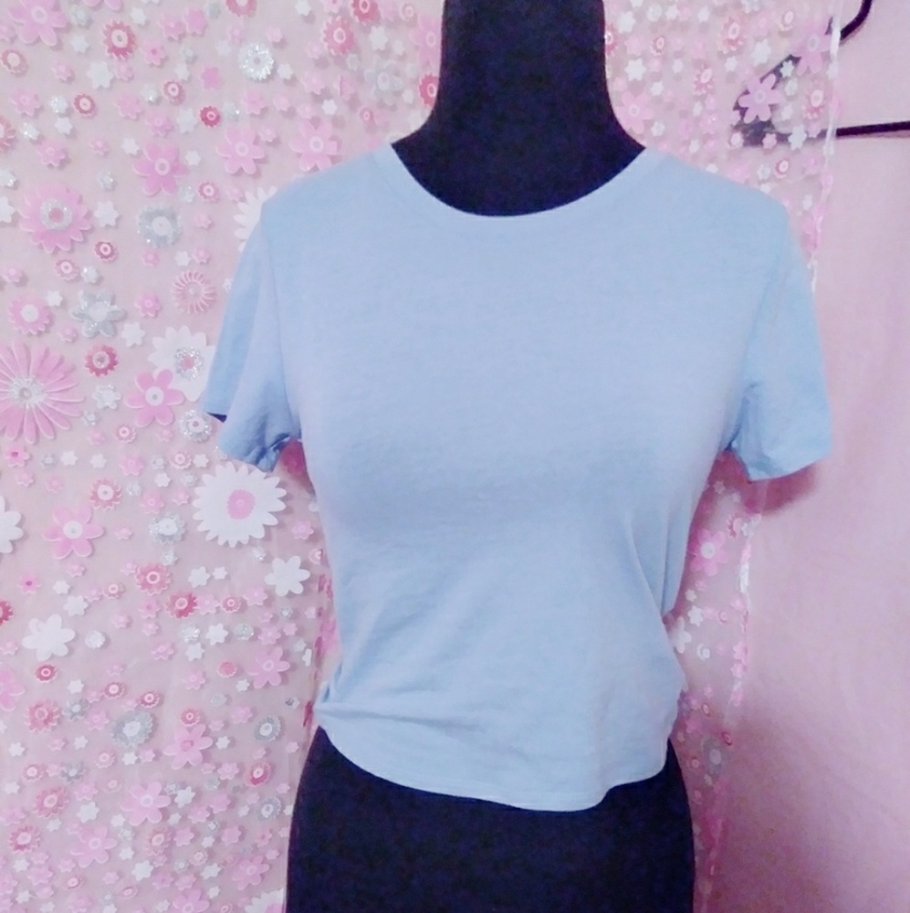Blue crop top